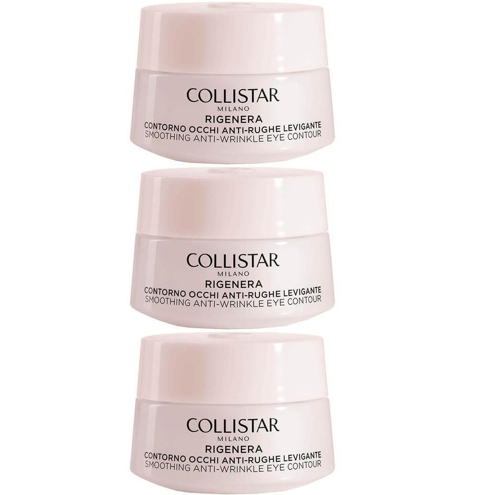 Drie potjes Collistar Gladmakende Anti-Rimpel Oogcontourcrème.