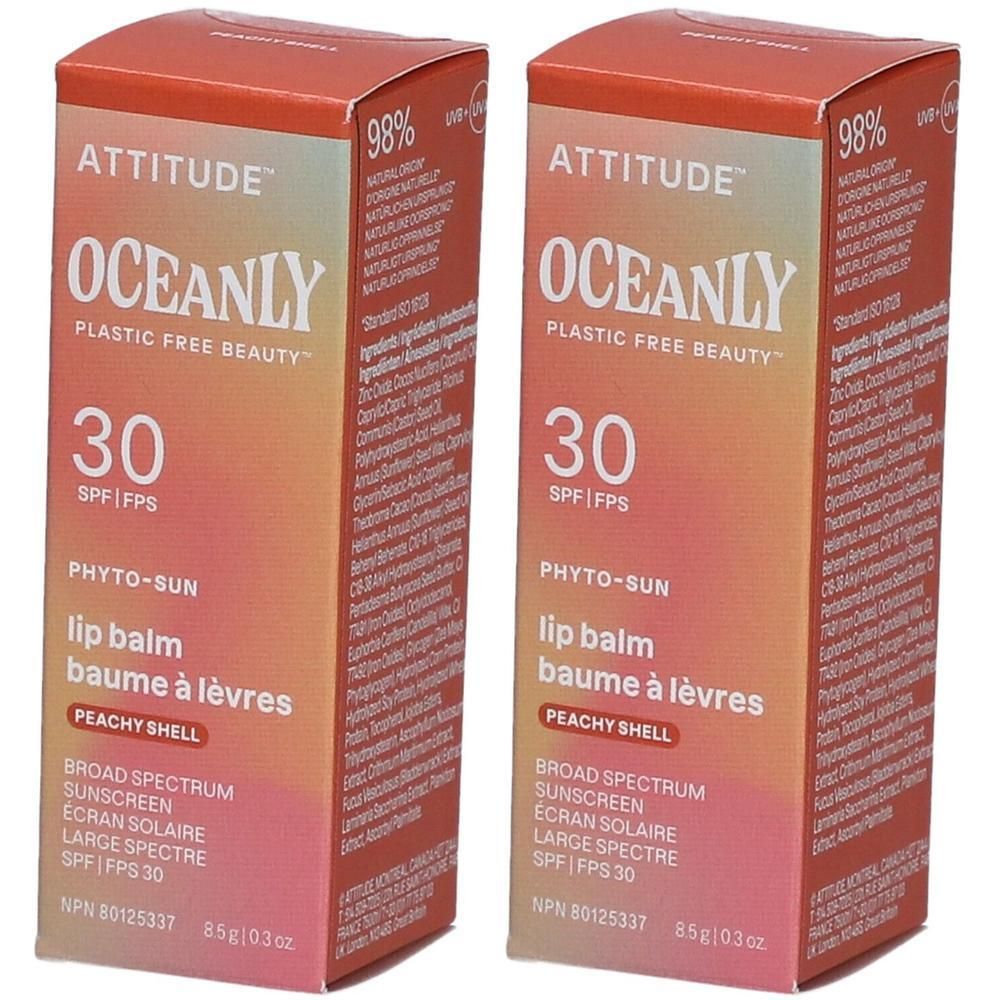 Attitude Oceanly Phyto Sun | Lippenbalsem | Perzik Schelp