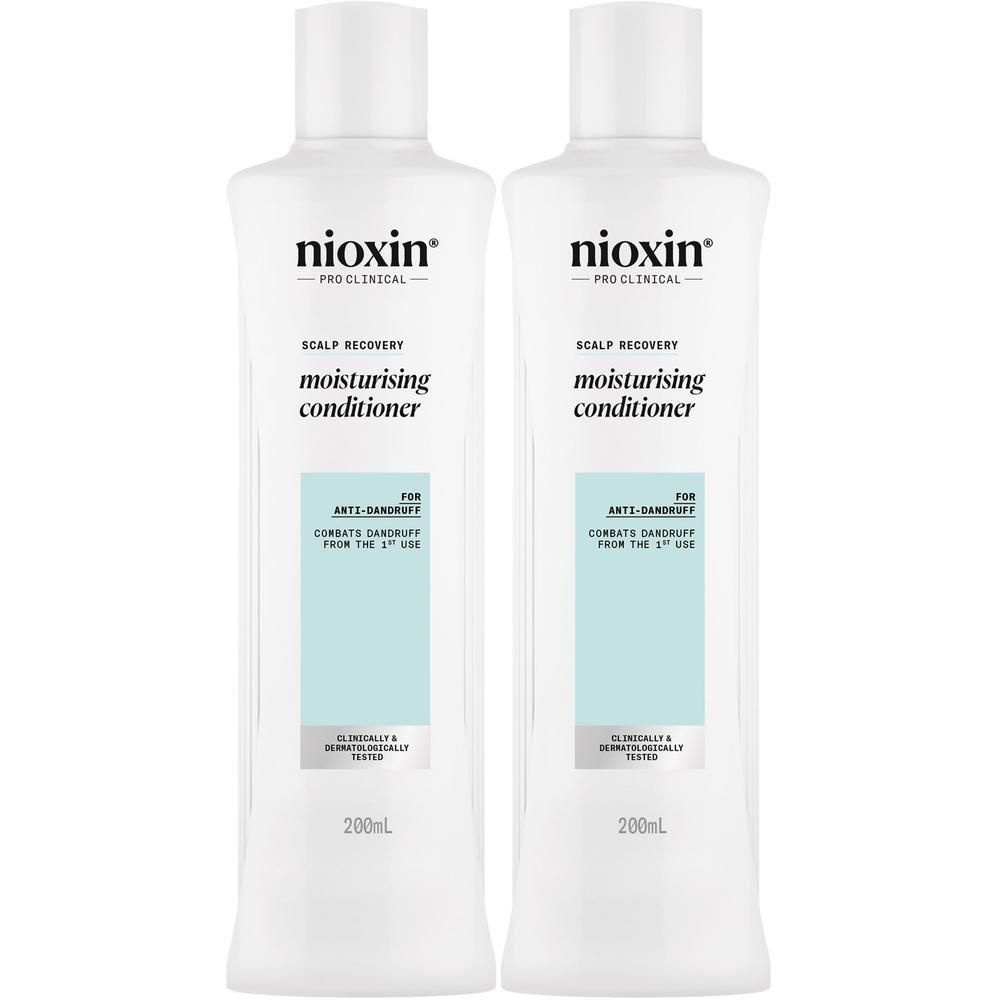 Deux flacons de revitalisant hydratant Nioxin Scalp Recovery, 200ml.