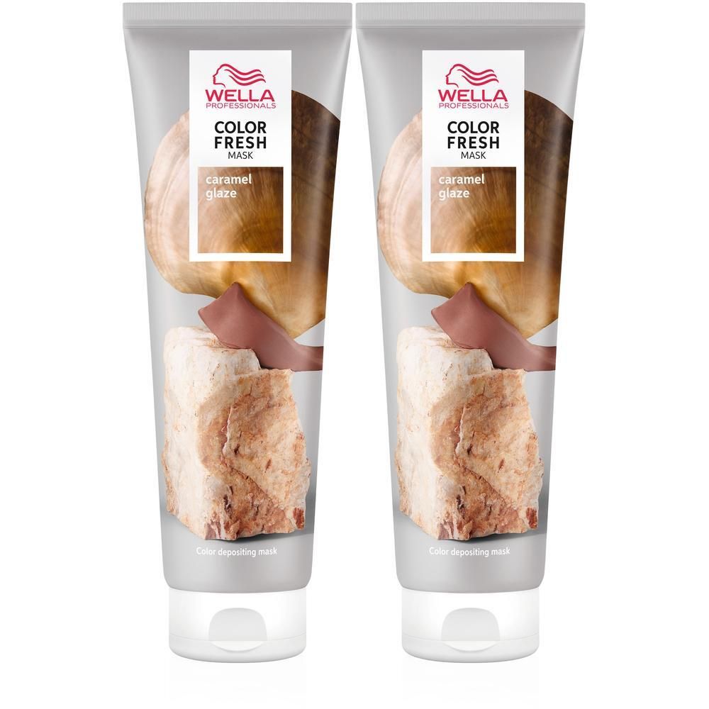 Deux tubes de Wella Color Fresh Mask Caramel Glaze.