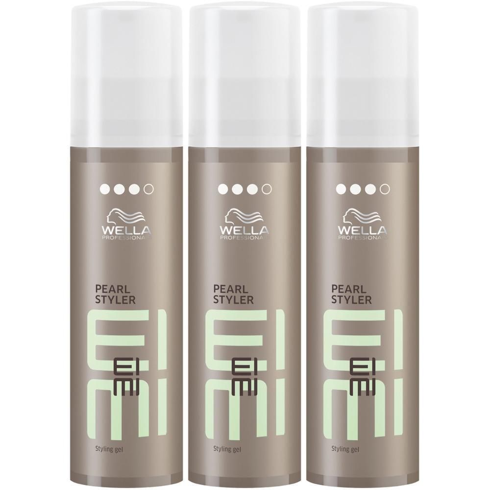 Drie flacons Wella Professionals EIMI Pearl Styler stylinggel.
