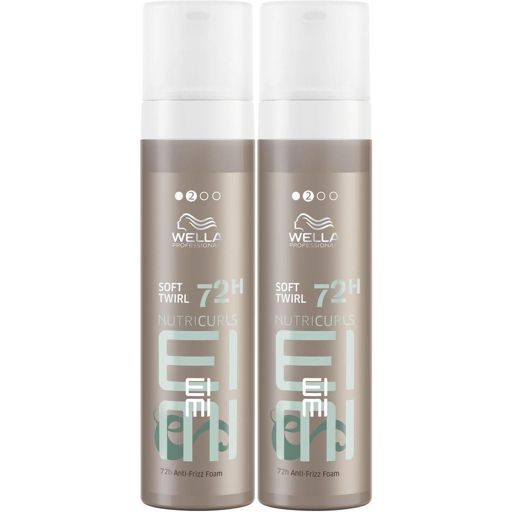 Deux flacons de mousse Wella Professionals EIMI Nutricurls Soft Twirl.
