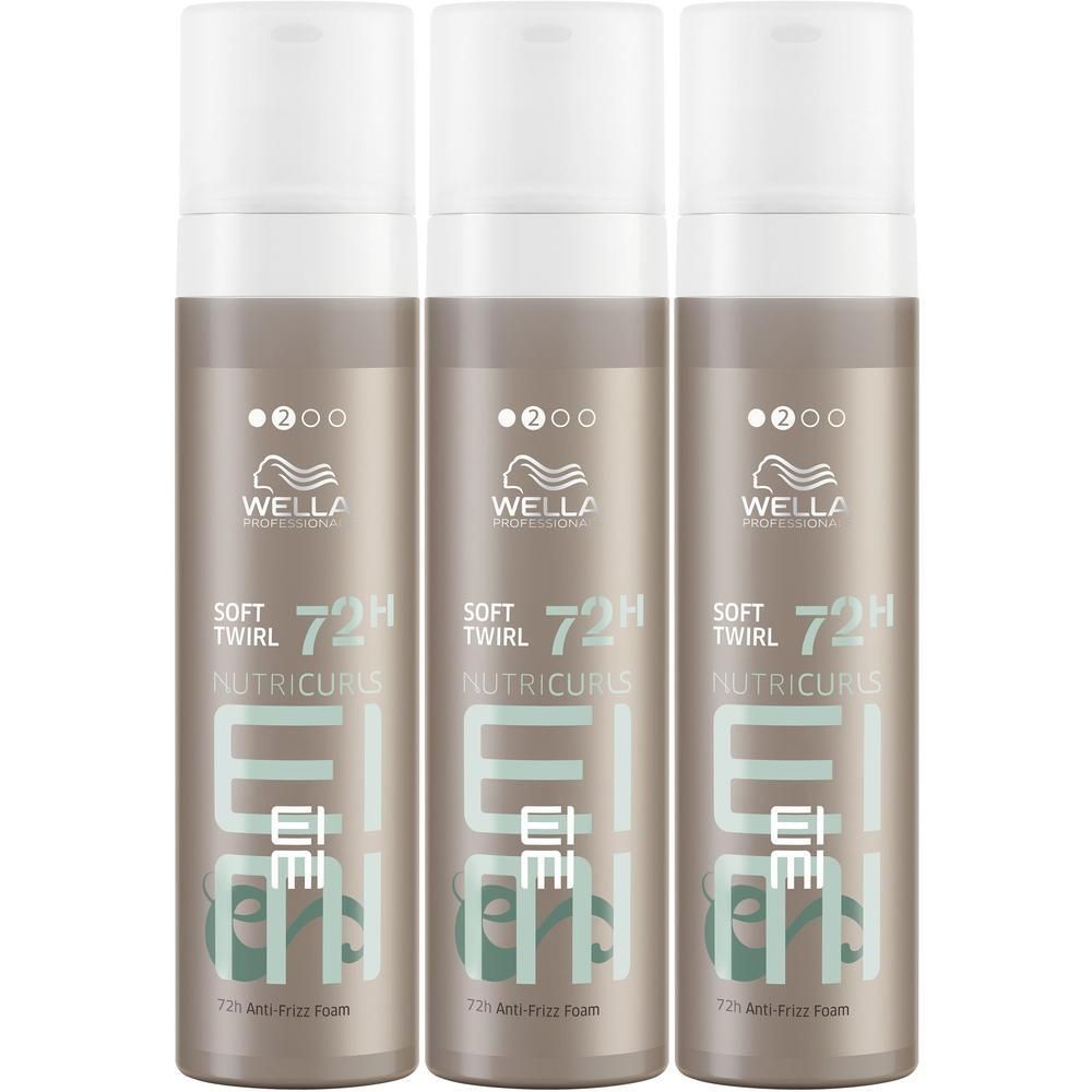 Trois flacons de mousse Wella Professionals EIMI Nutricurls Soft Twirl.