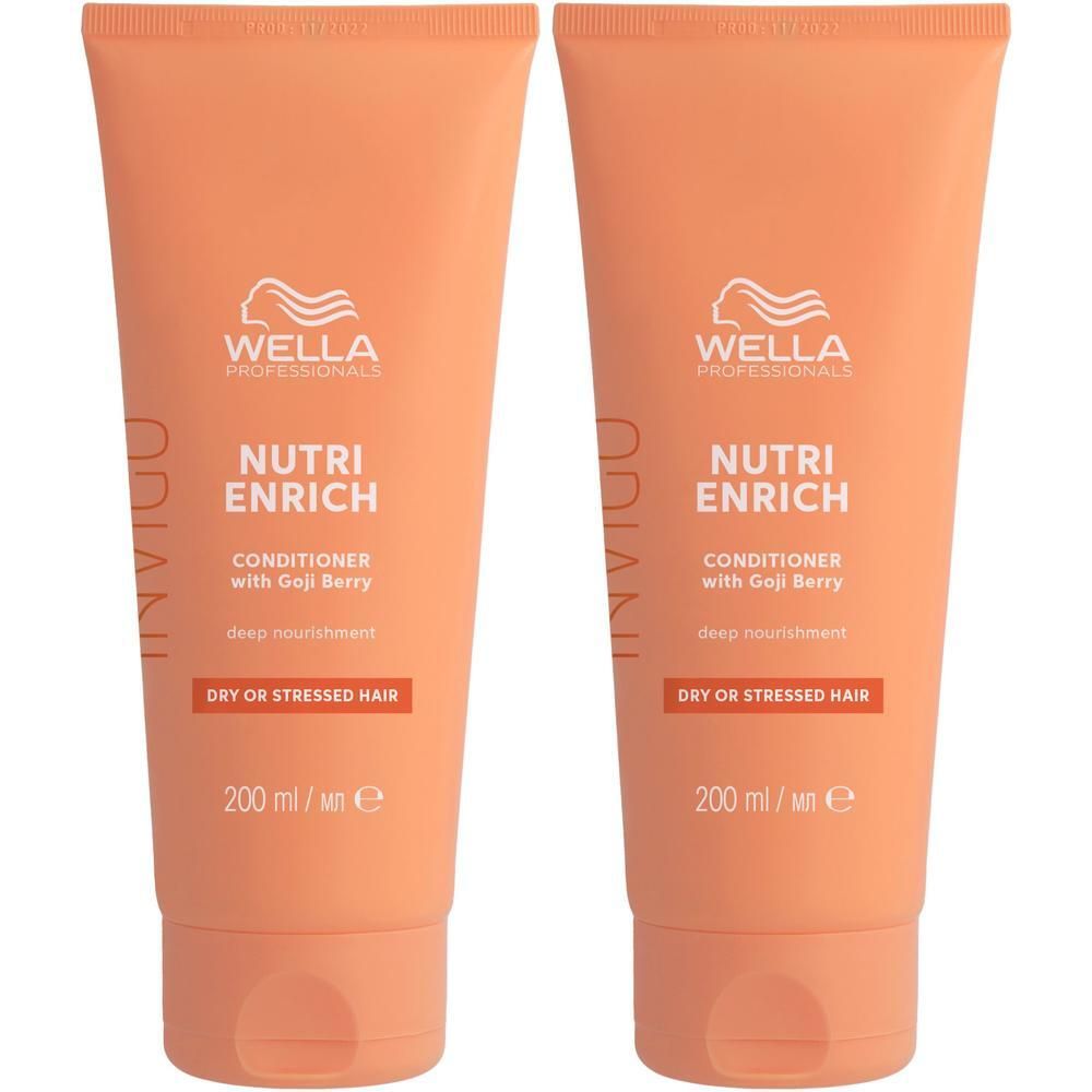 Twee oranje tubes Wella Professionals Invigo Nutri Enrich Conditioner, 200 ml.