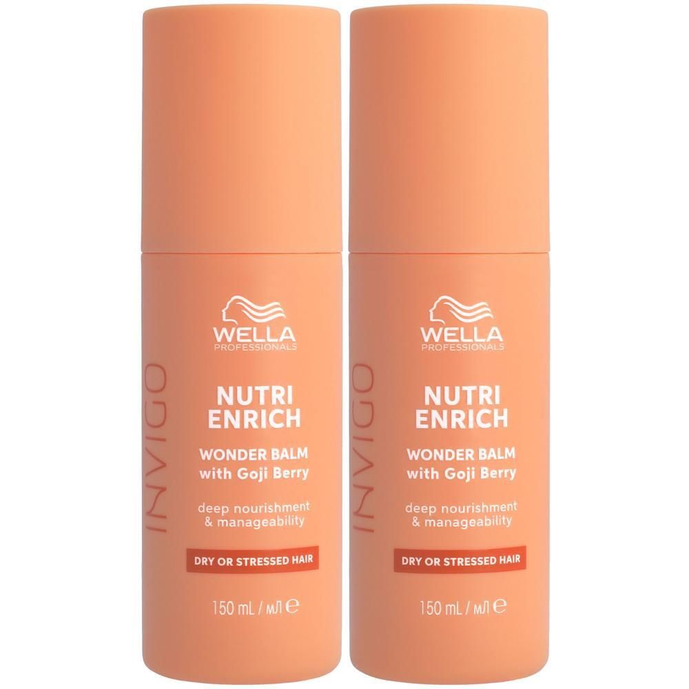 Twee flacons Wella Professionals Invigo Nutri Enrich Wonder Balm, 150 ml.