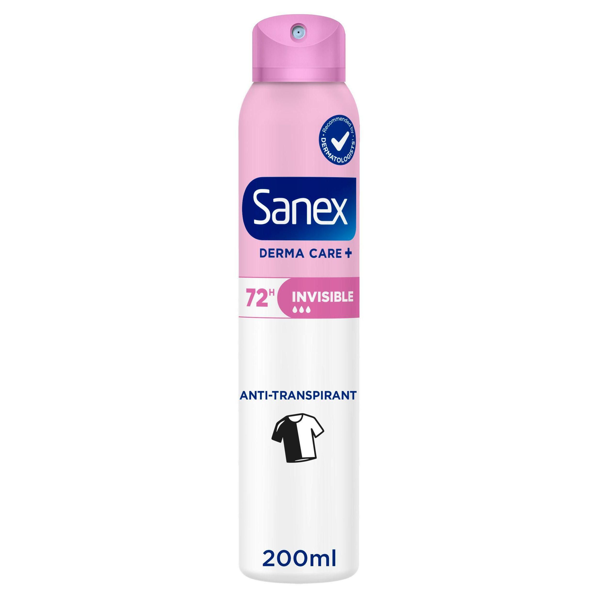 Sanex Dermo Invisible Spray Antiperspirant, 200ml, roze dop.