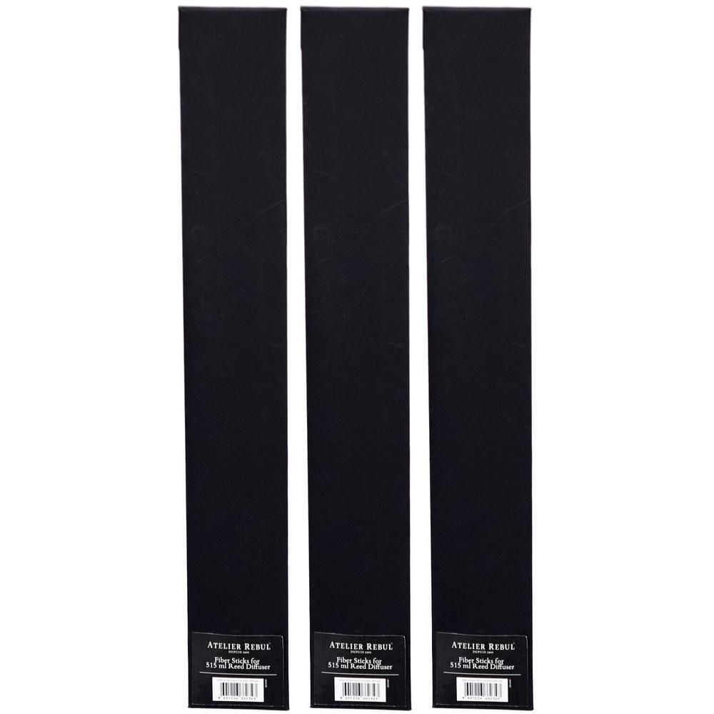 Trois bâtonnets en fibre noire pour diffuseurs.