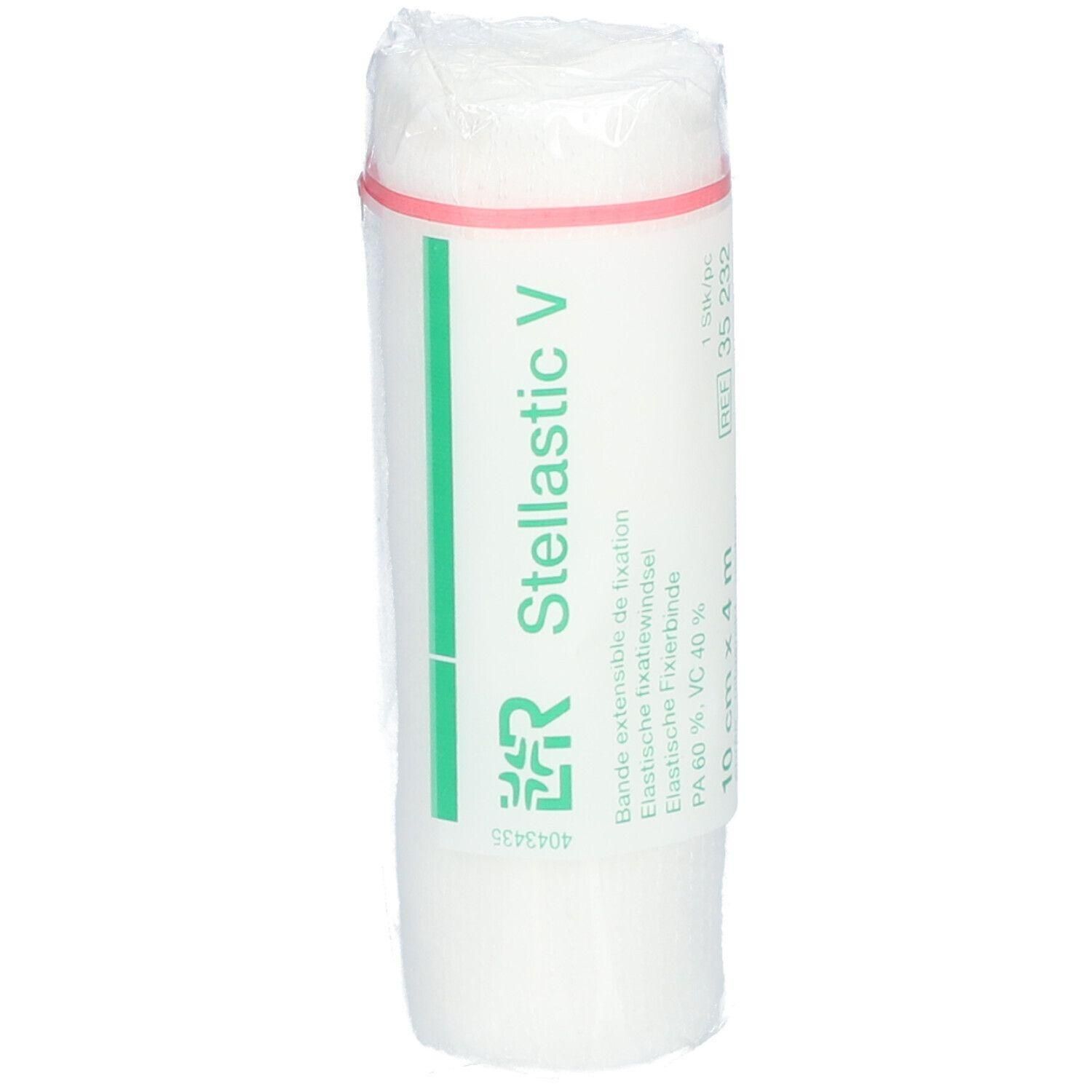 Stellastic V elastisch fixatiewindsel, wit, 10 cm x 4 m.