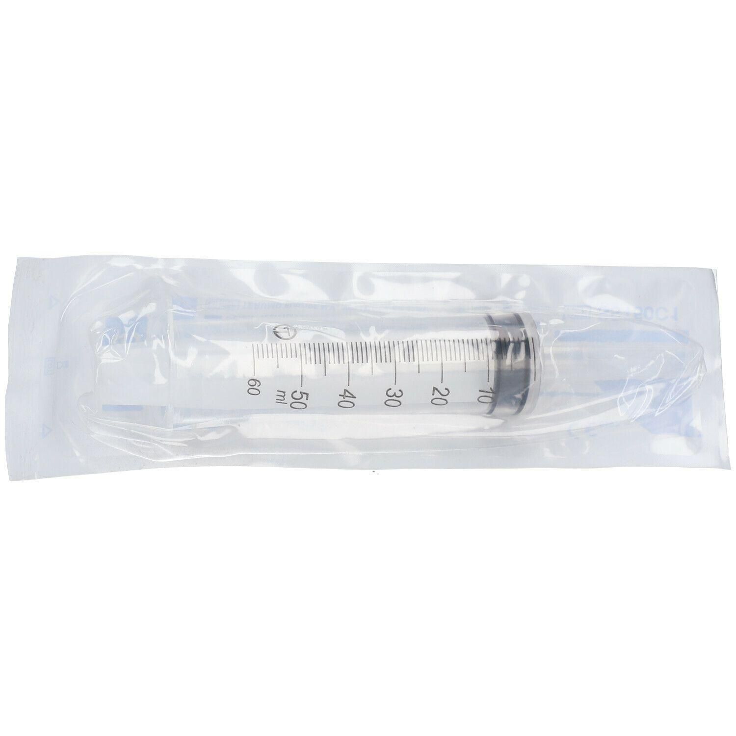 60 ml spuit in steriele verpakking.