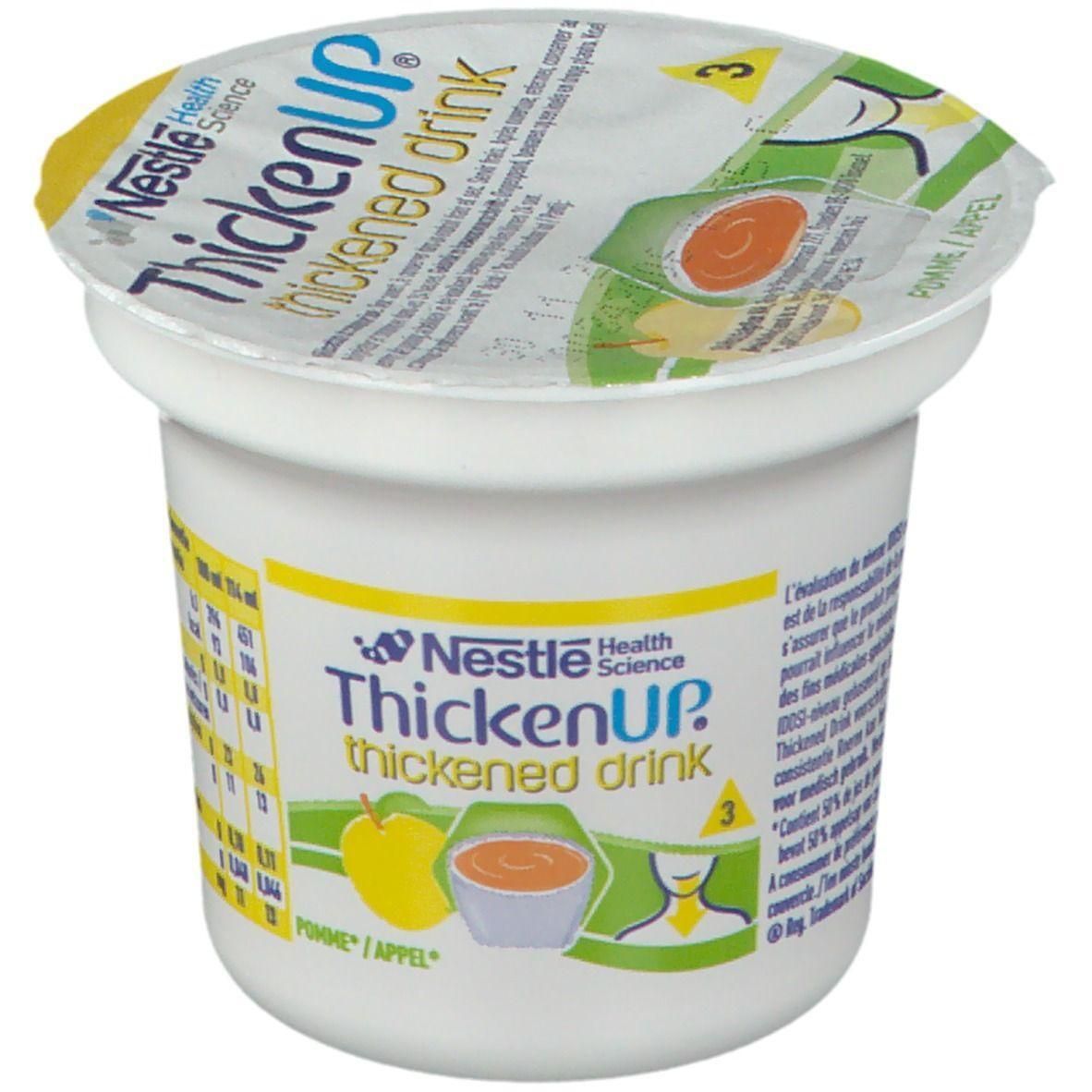 Nestlé ThickenUP thickened drink Appel, 1 beker.