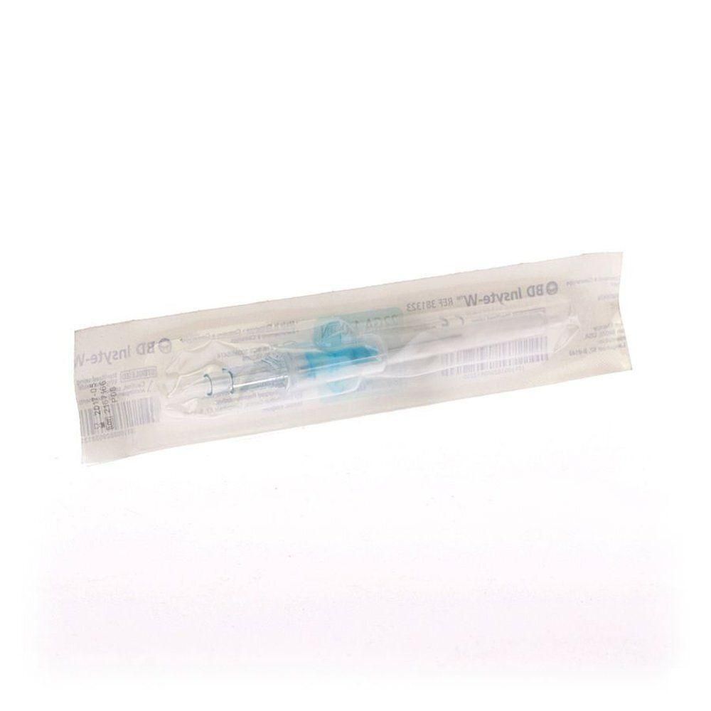Cathéter intraveineux stérile emballé, embout Luer-Lock bleu, 22G.
