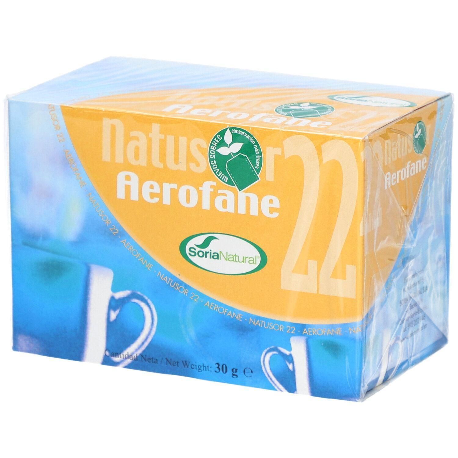 Boîte de tisane Natusor 22 Aerofane, 30g.