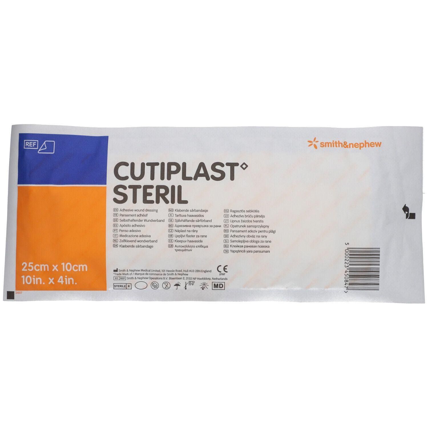 Pansement Cutiplast Steril 25cm x 10cm. Smith & Nephew.