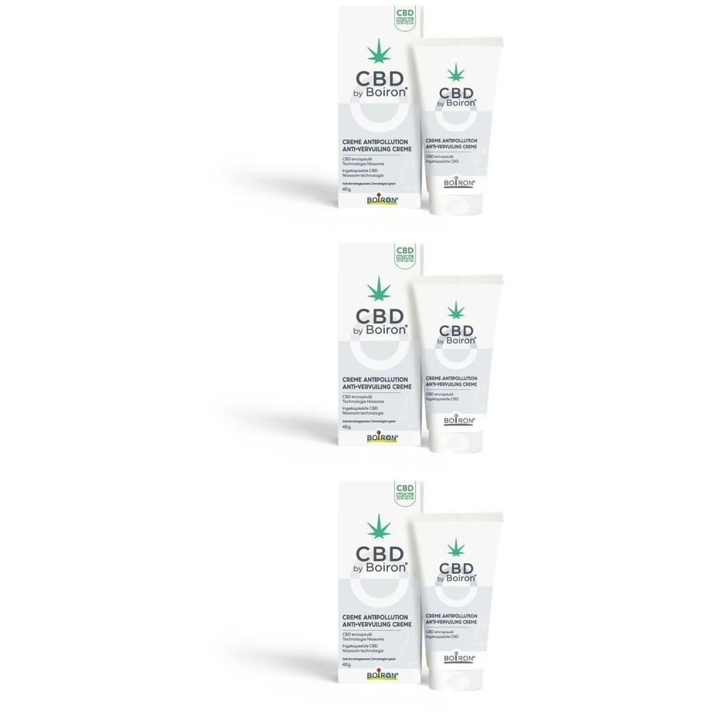 CBD by Boiron Anti-Pollution Crème. Tube en doosverpakking.