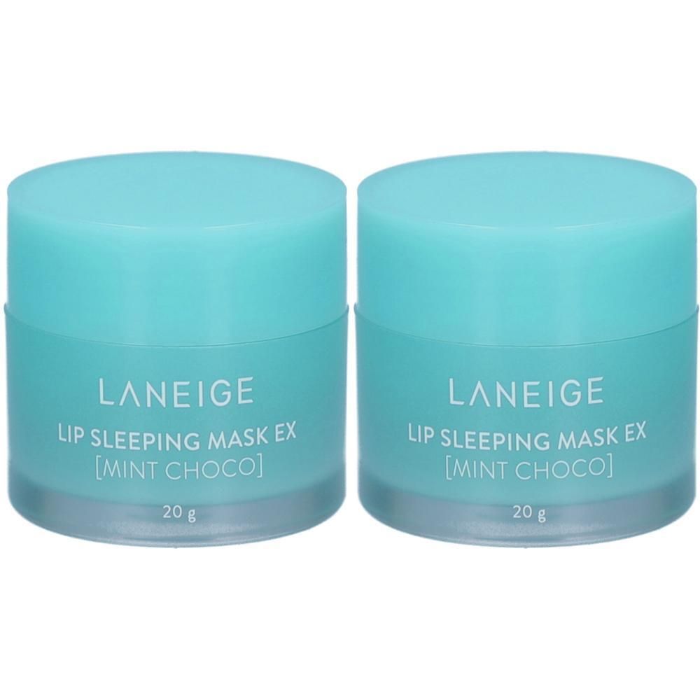 Twee Laneige Lip Sleeping Mask Mint Choco potjes van 20g.