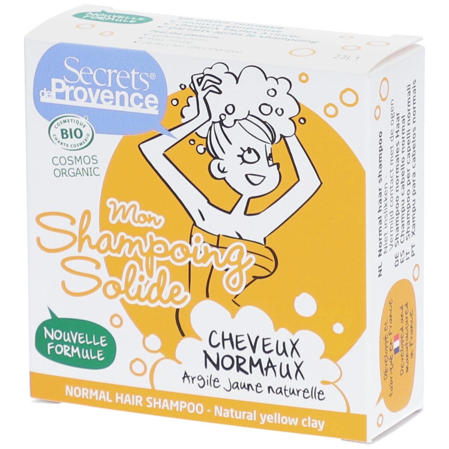 Secrets de Provence vaste shampoo voor normaal haar, bio, gele klei.