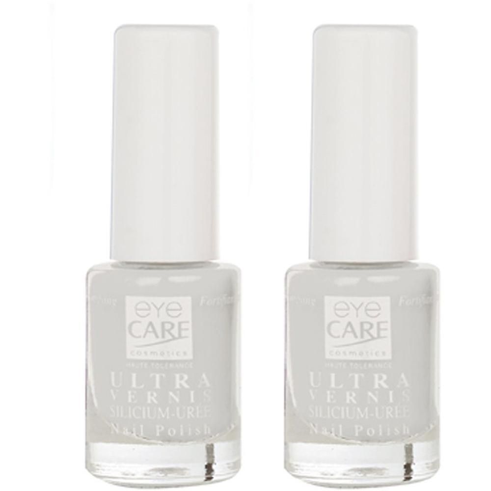 Twee flacons Eye Care Ultra Vernis Silicium-Uree nagellak.