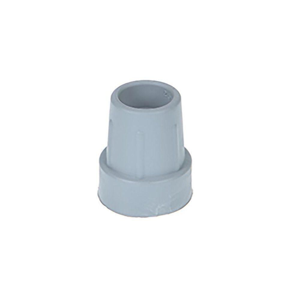 Grijze rubberen doppen voor krukken en looprekken, 25 mm.