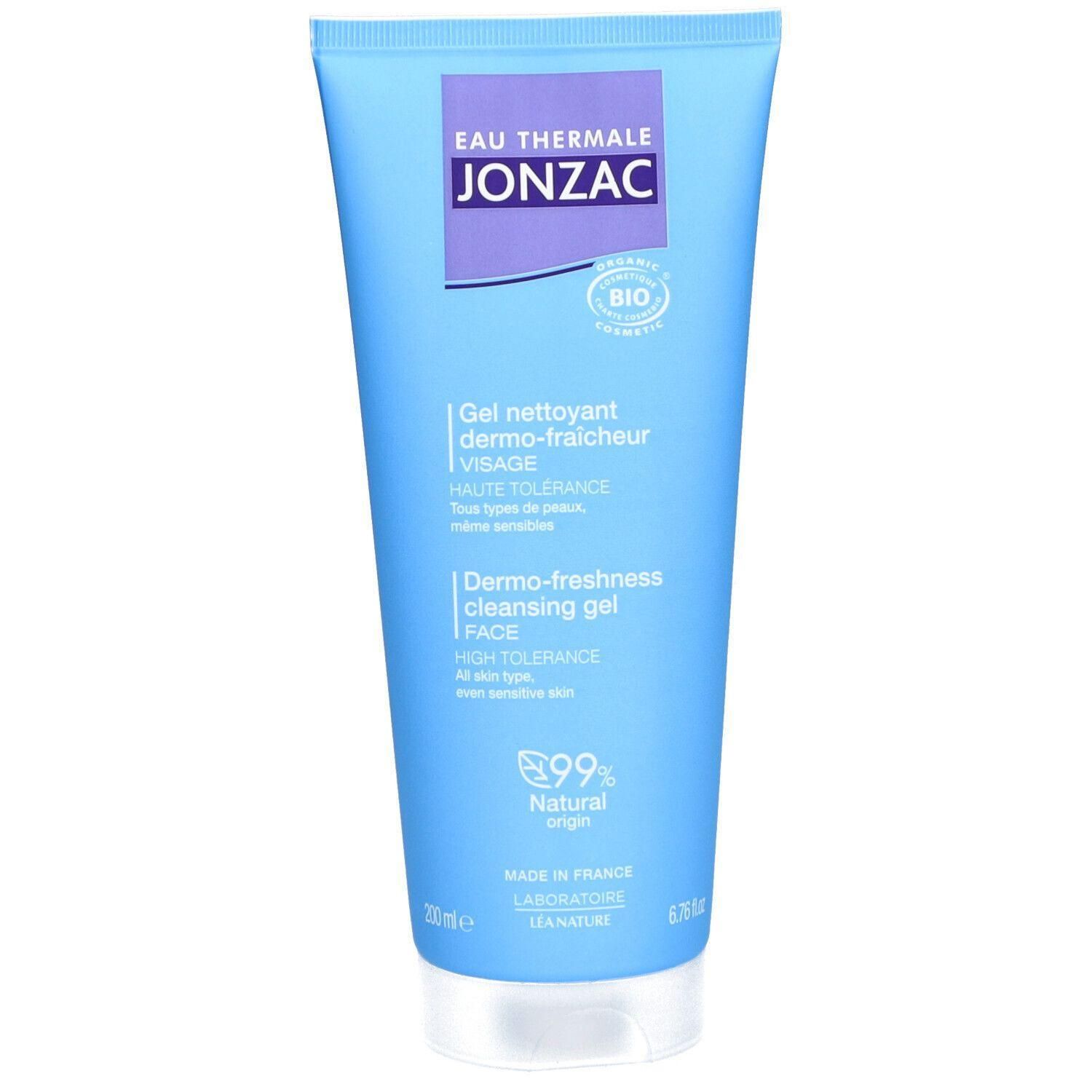 Jonzac Dermo-fris reinigingsgel gezicht. Hoge tolerantie, 99% natuurlijke oorsprong.