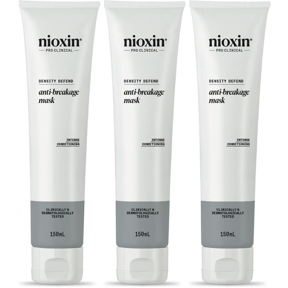 Trois tubes de masque fortifiant anti-casse Nioxin, 150ml.
