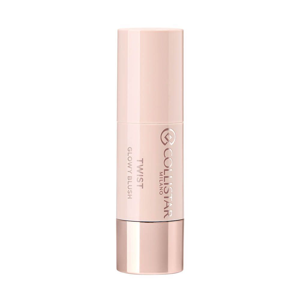 Een Collistar Twist Glowy Blush stick in roze tinten met dop.