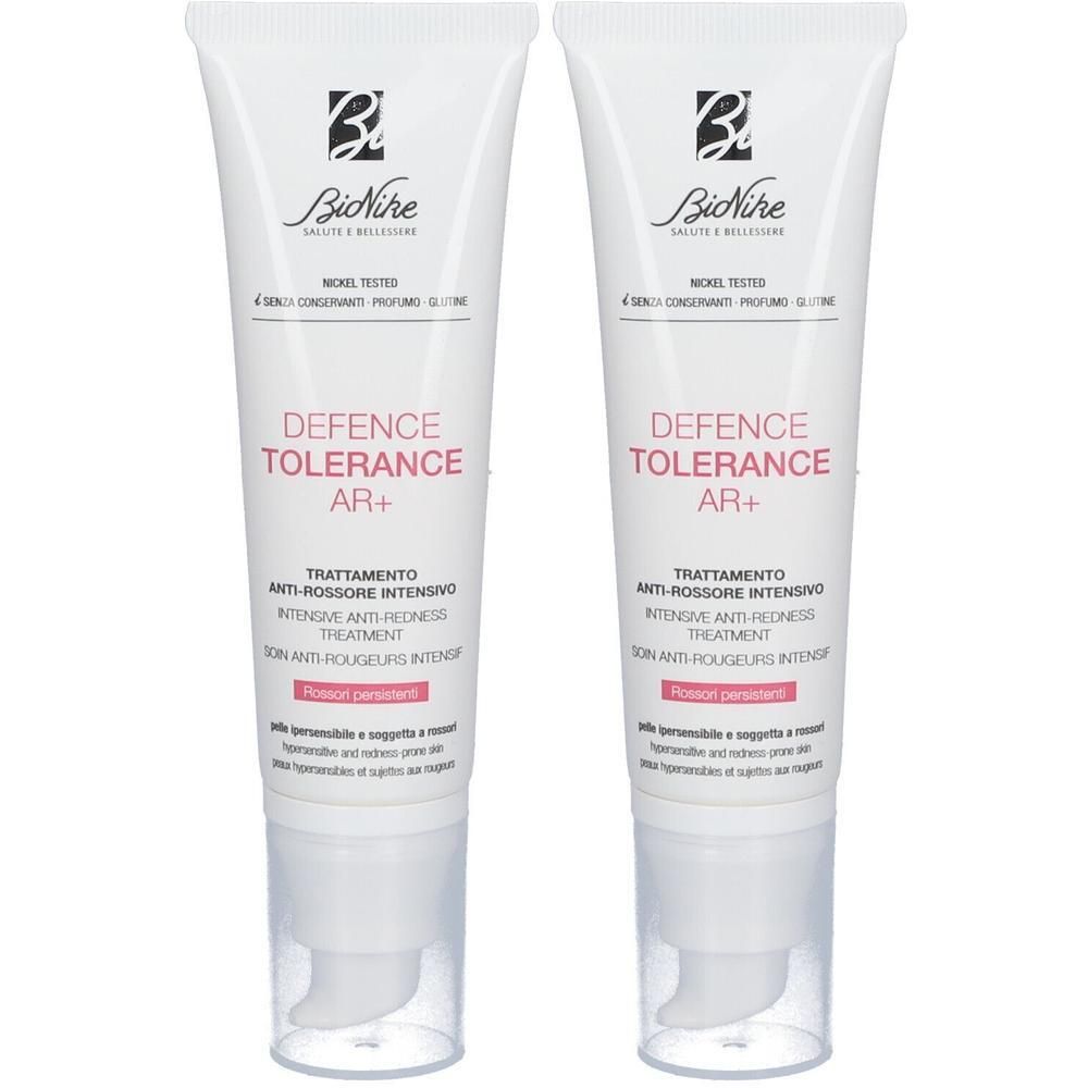 Deux tubes de Traitement Intensif Anti-Rougeurs BioNike Defence Tolerance AR+.