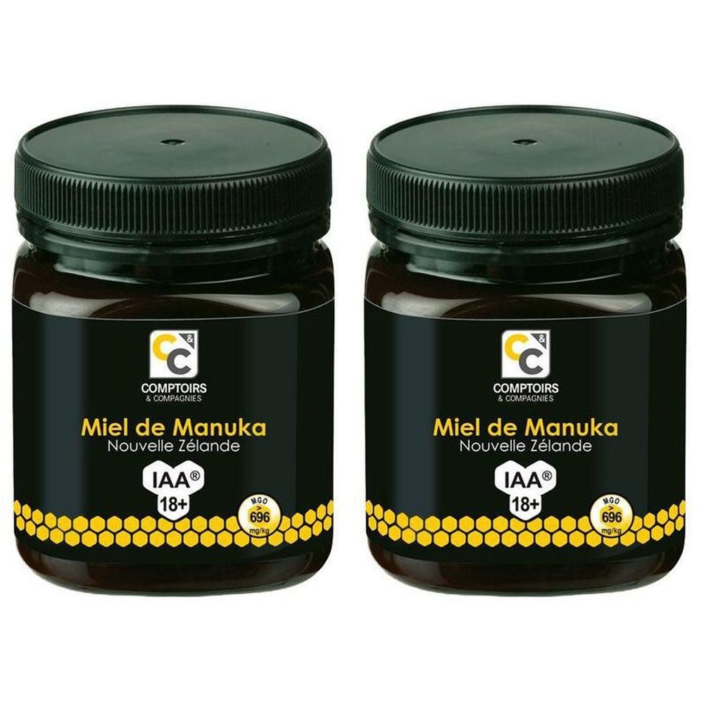 Twee potten Manuka honing IAA 18+ van Comptoirs & Compagnies.