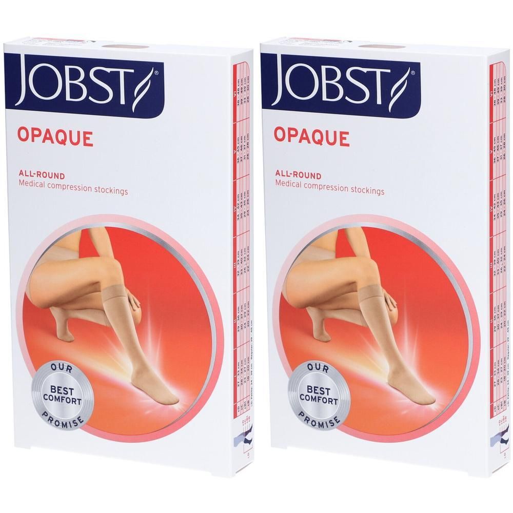 Bas de contention JOBST OPAQUE, médicaux, beige, lot de 2.