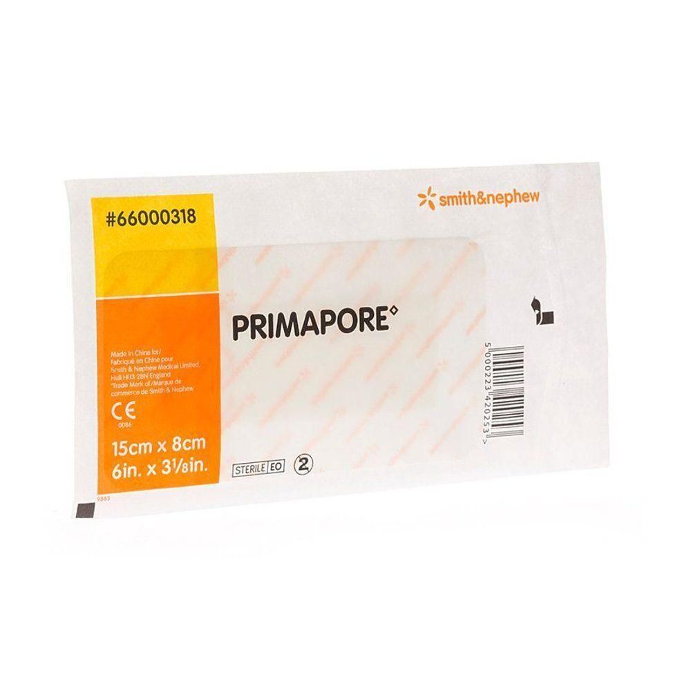 Pansement Primapore 15cm x 8cm, stérile.