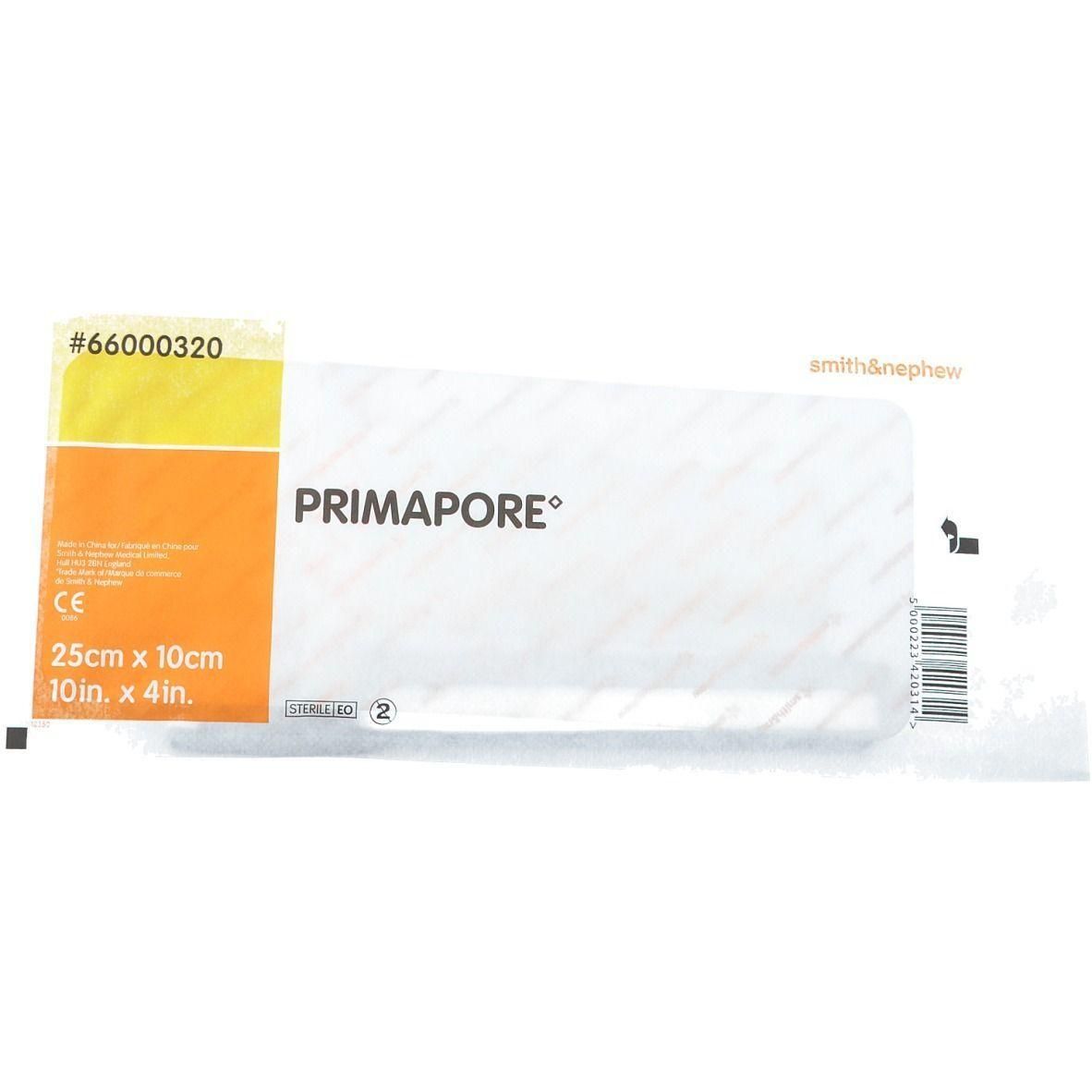 Pansement Primapore, 25cm x 10cm, stérile.