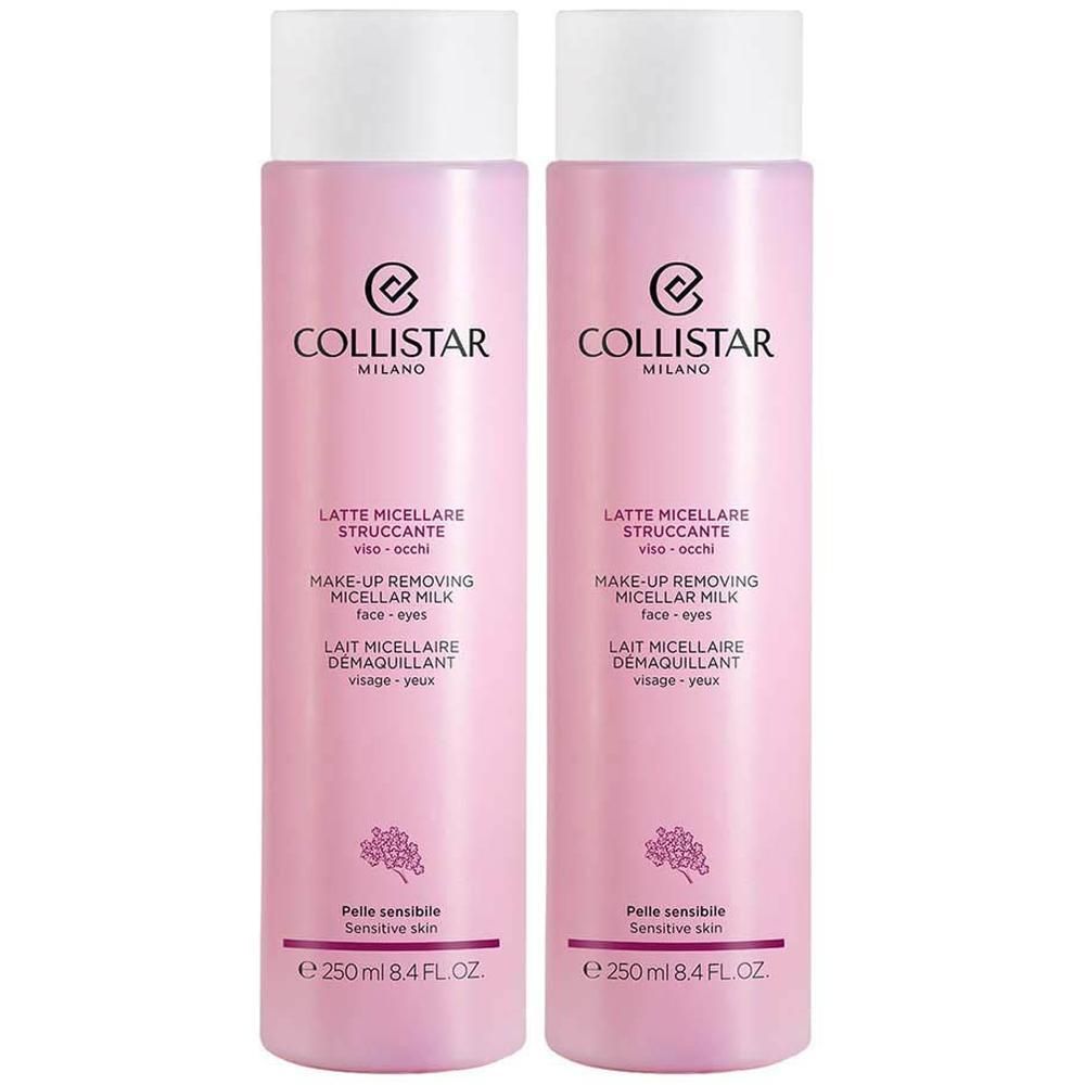 Deux flacons de Lait Micellaire Démaquillant Collistar, 250ml chacun.