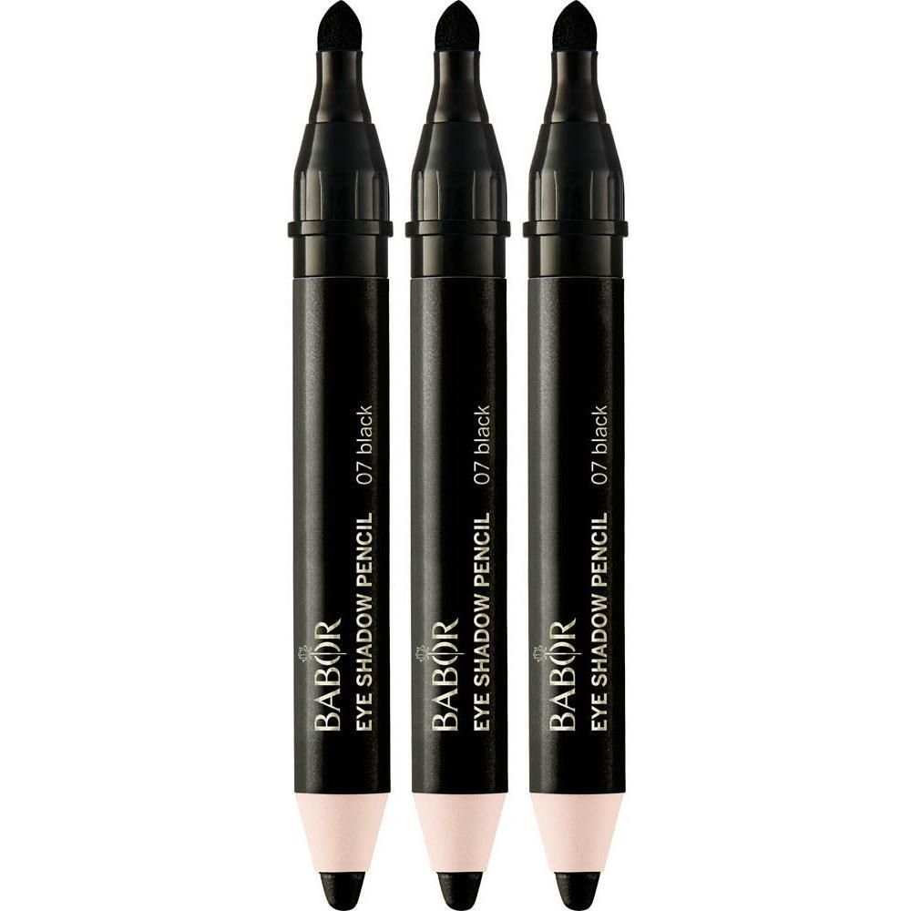 Trois crayons Babor Eye Shadow Pencil, modèle 07 Black.