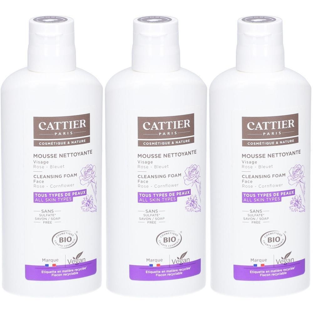 Twee flessen Cattier Mousse Nettoyante reinigingsschuim.