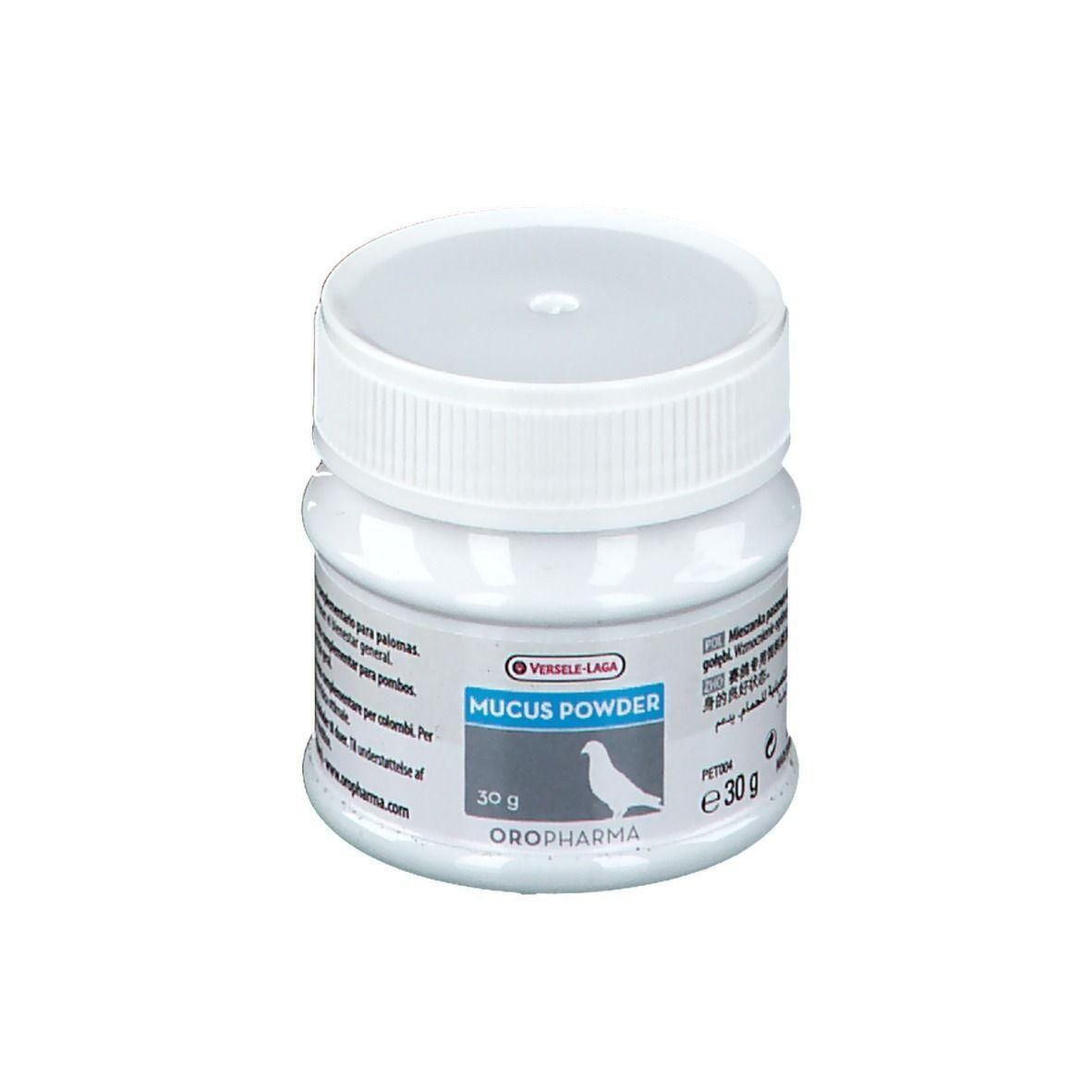 Pot blanc de Mucus Powder, 30g. Oropharma.