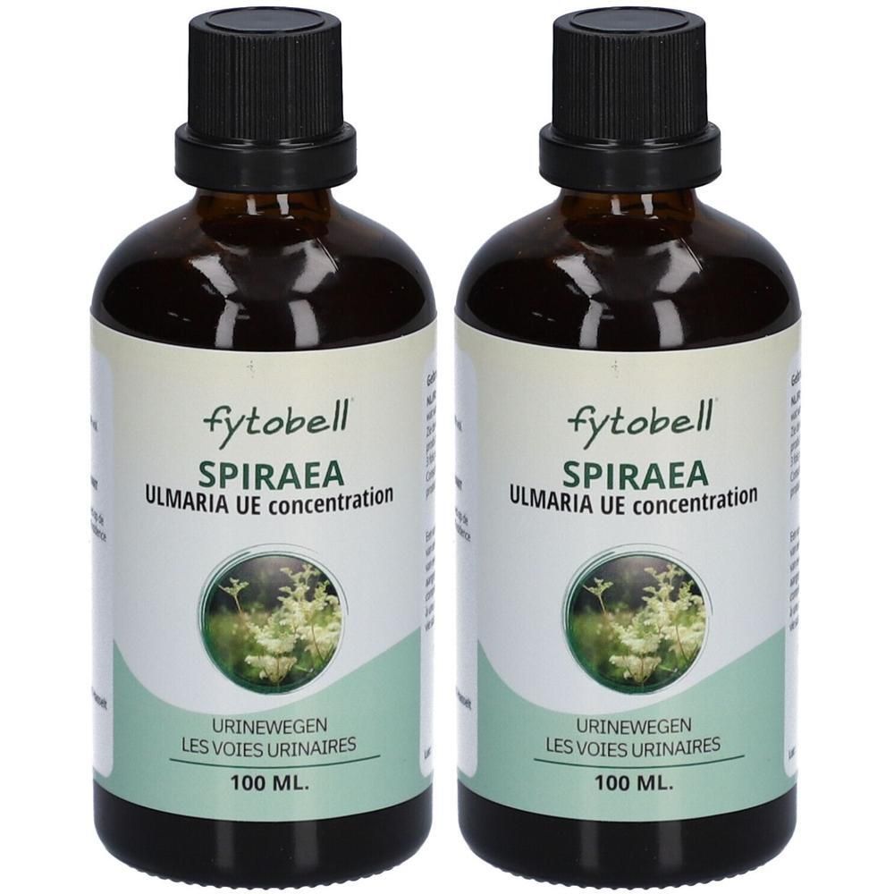 Deux flacons de concentration UE Fytobell Spiraea Ulmaria, 100 ml chacun.