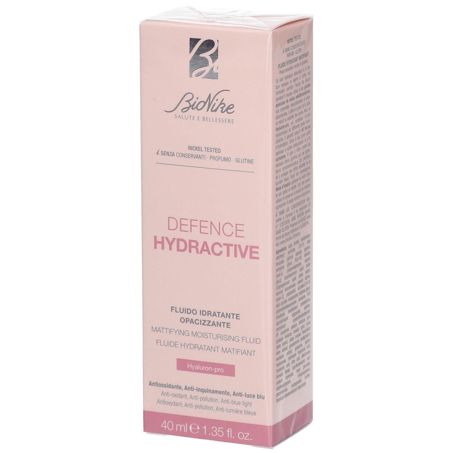 BioNike Defence Hydractive Mattifying Moisturizing Fluid doos, 40 ml.