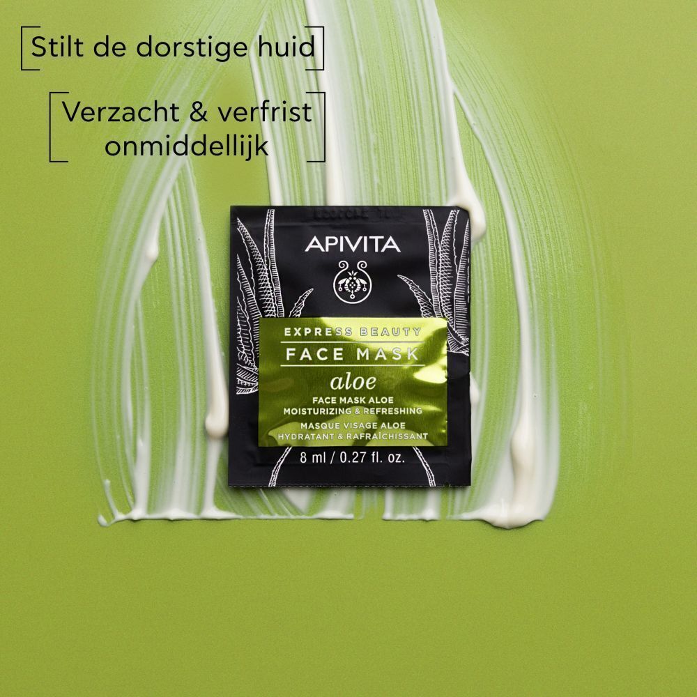 Apivita Express Beauty Gezichtsmasker Aloë, 8 ml.