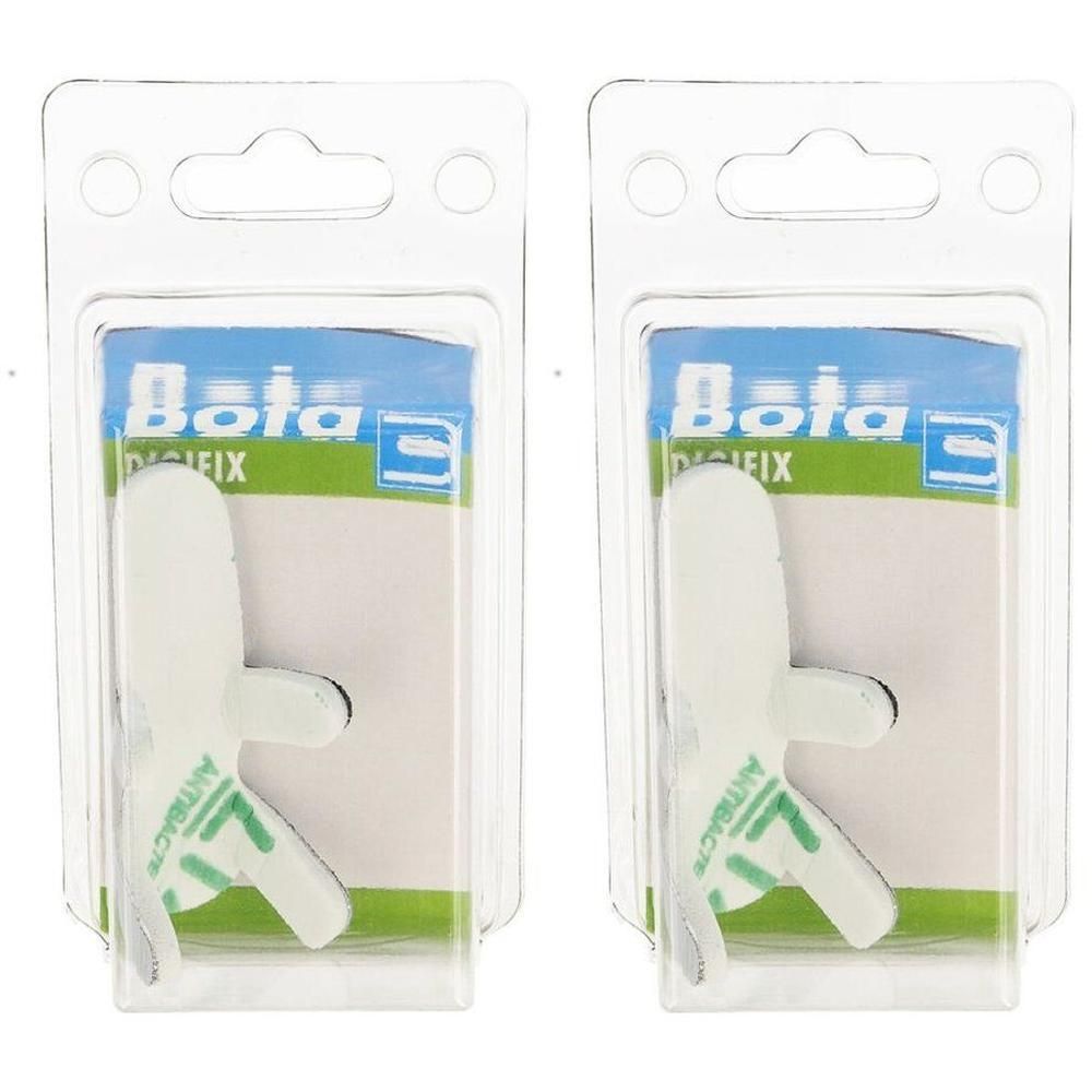 Twee Bota Digifix spalken in blisterverpakking. Wit, vlindervormig.
