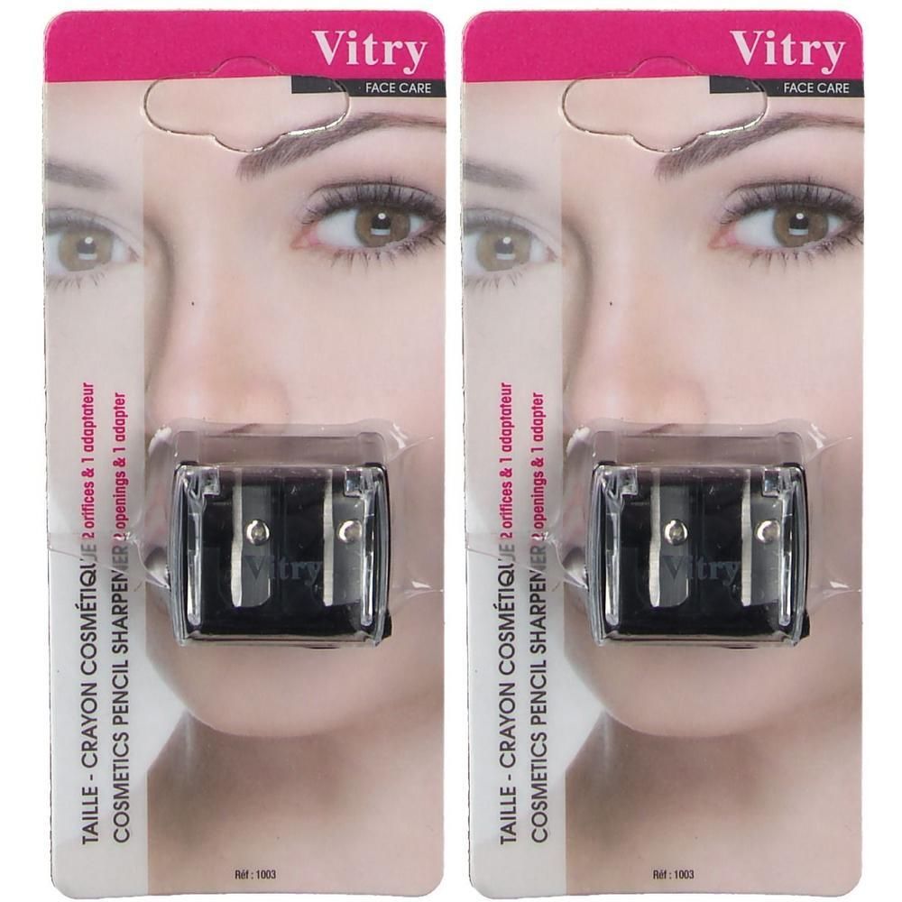 Taille-crayon cosmétique Vitry avec 2 orifices et 1 adaptateur.