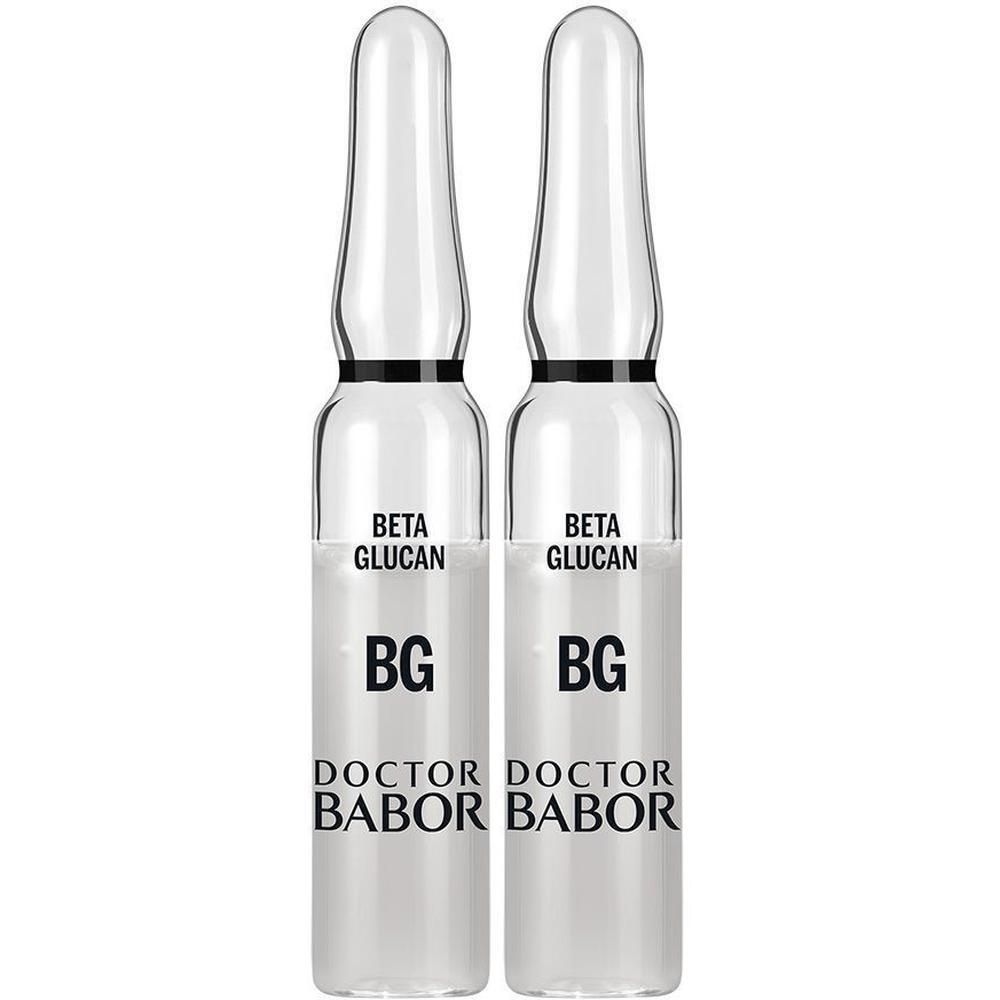 Deux ampoules en verre de sérum Babor Beta Glucan.