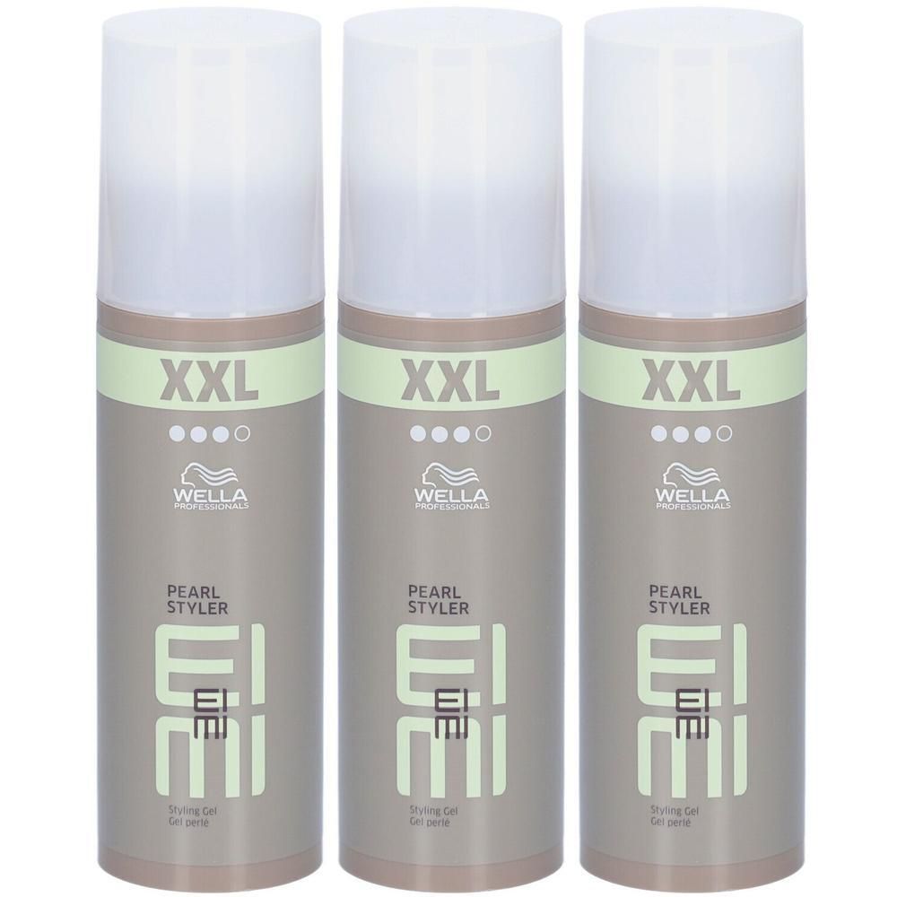 Drie flacons Wella Professionals EIMI Pearl Styler stylinggel.