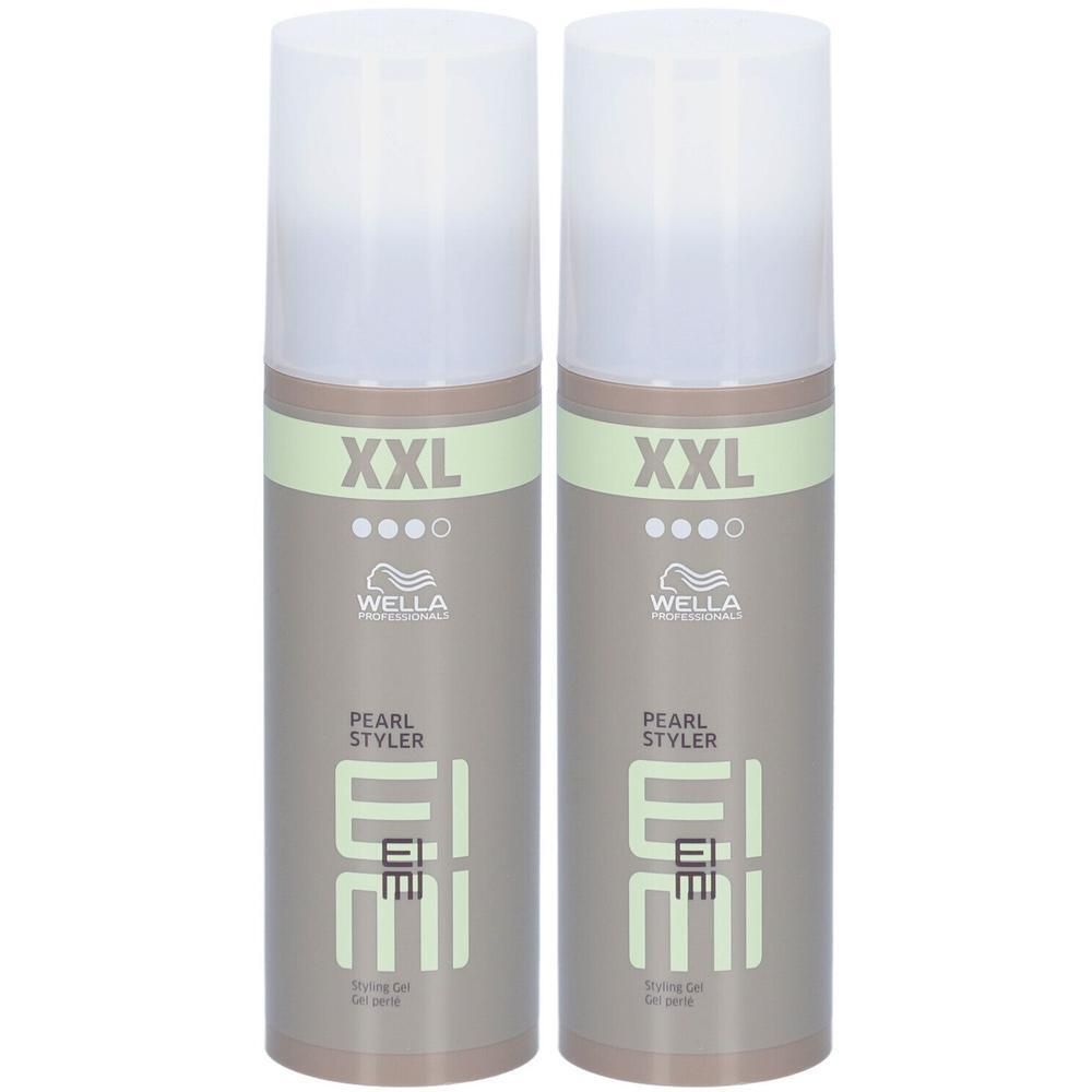 Deux flacons Wella Professionals EIMI Pearl Styler, taille XXL.
