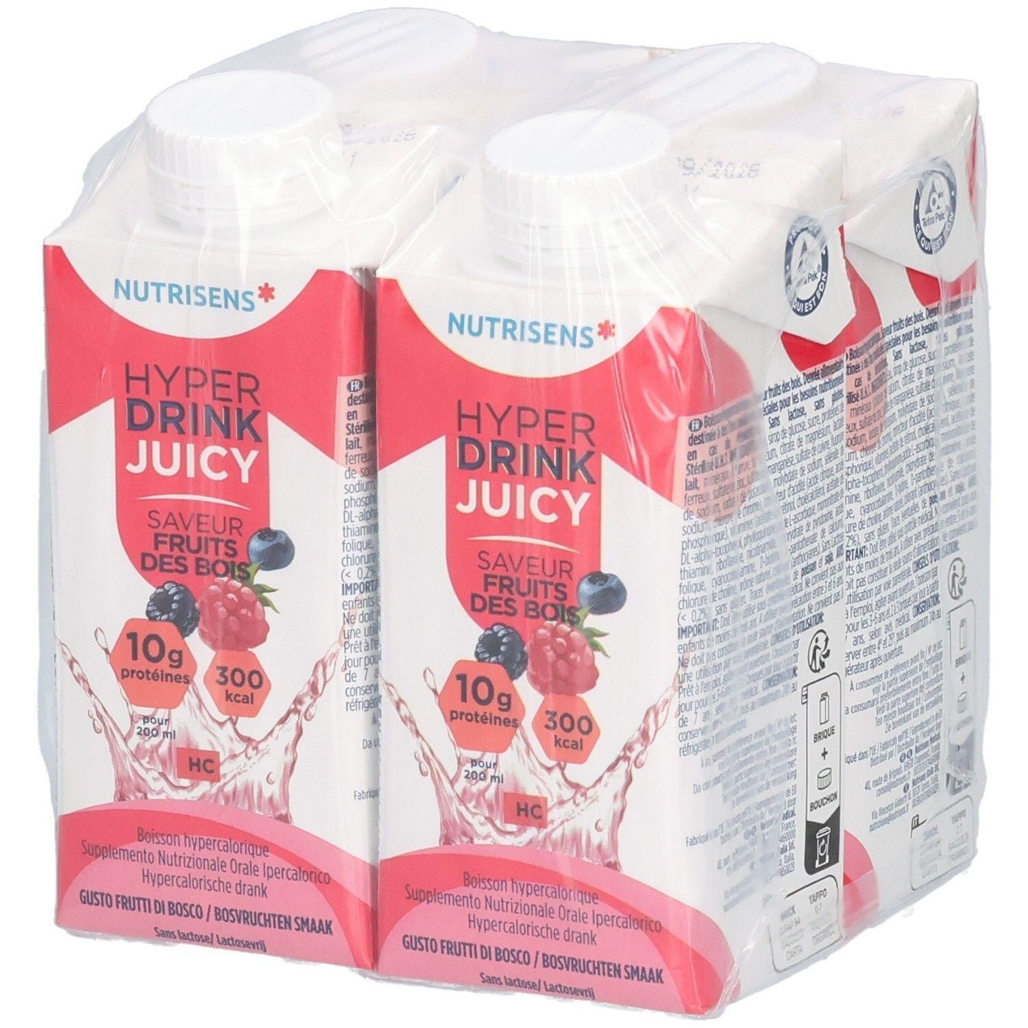 Nutrisens Hyper Drink Juicy: 4x bosvruchten smaak, hypercalorische drank.