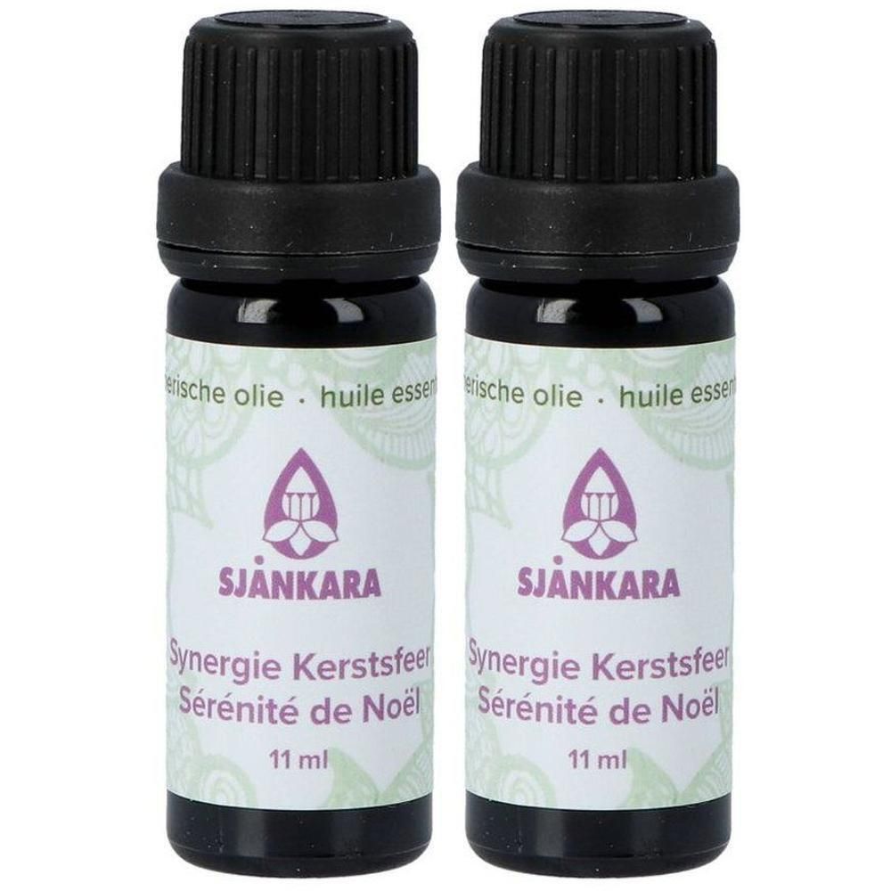 Deux flacons de 11 ml d'huile essentielle "Synergie Kerstsfeer" de SjäNKAra.