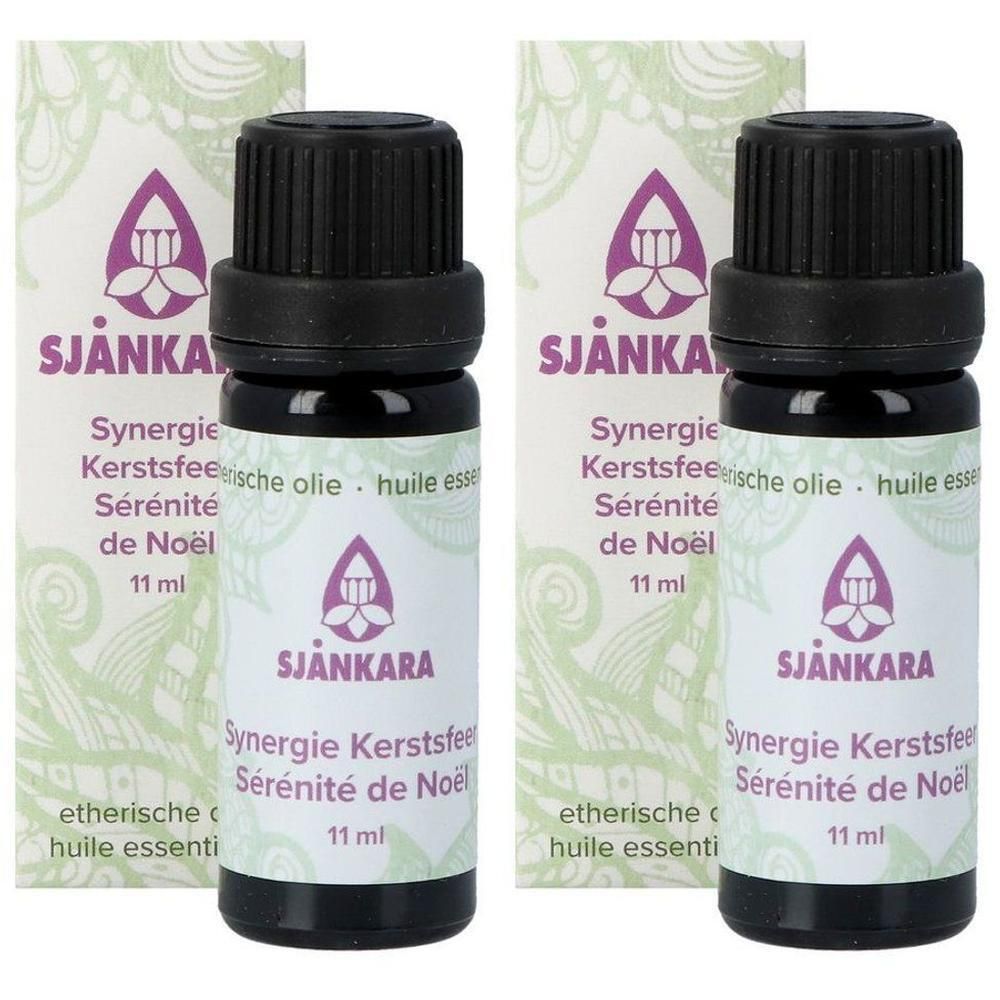 Twee flesjes van 11 ml etherische olie "Synergie Kerstsfeer" van SjäNKAra.