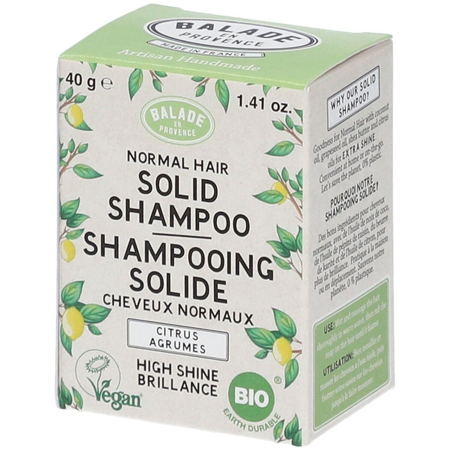 Balade en Provence Shampooing Solide pour Cheveux Normaux, Agrumes, 40g.