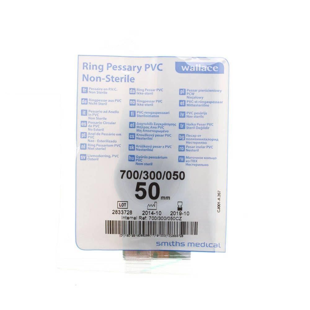 Anneau pessaire en PVC, non stérile, diamètre 50 mm.