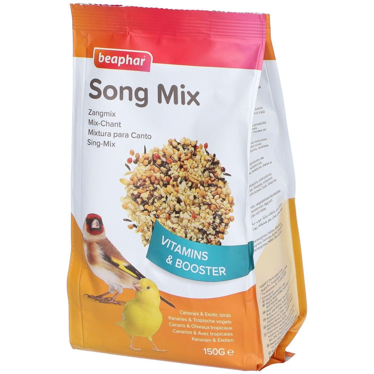 Mélange pour oiseaux Beaphar 'Song Mix' avec vitamines et booster pour canaris et oiseaux tropicaux.