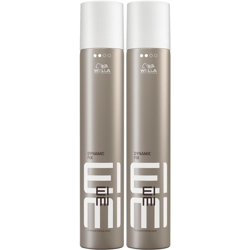 Deux flacons de laque Wella Professionals Eimi Dynamic Fix.
