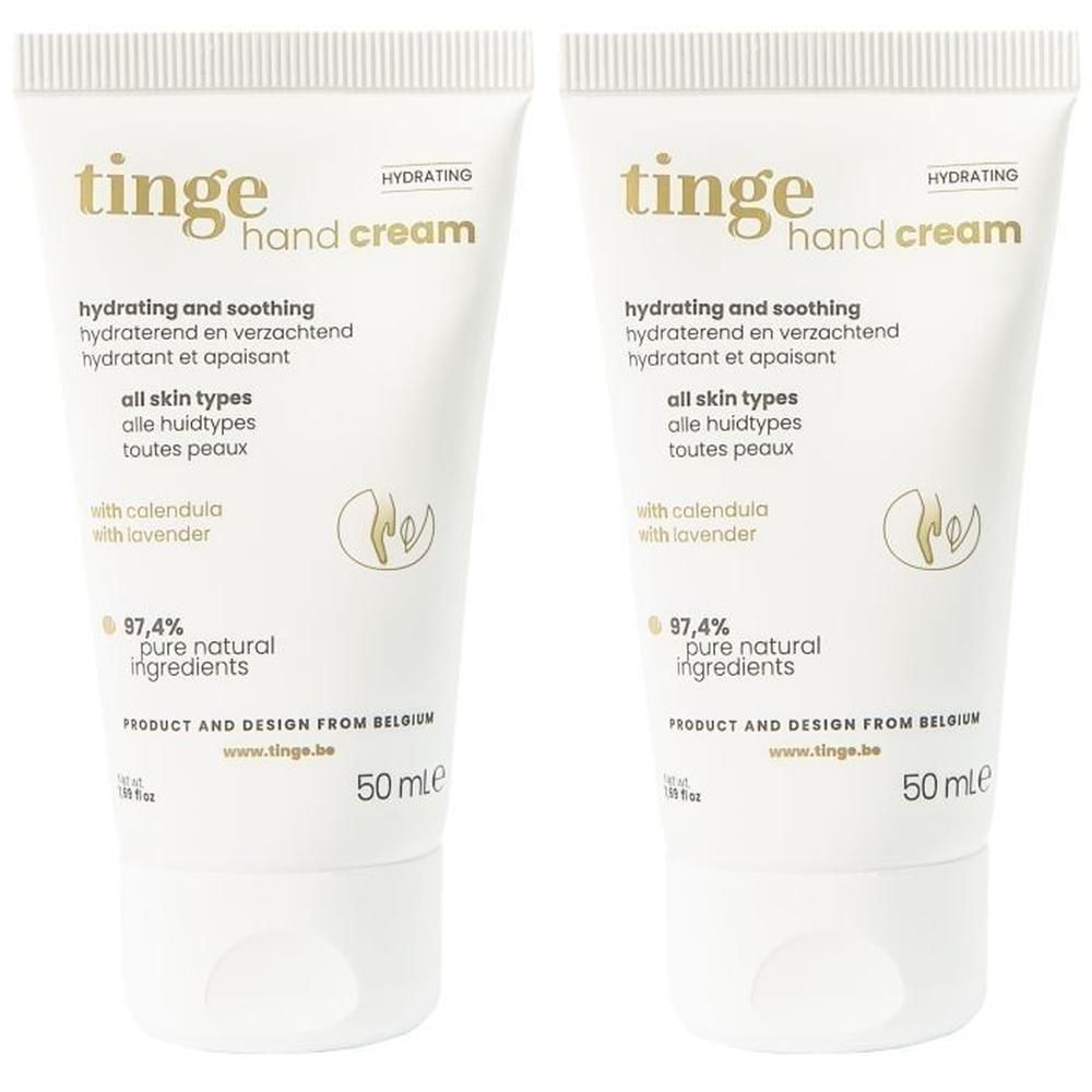 Tinge Crème Mains Hydratante & Apaisante | Contre le Dessèchement | Protectrice | Avec Co-Enzyme Q10